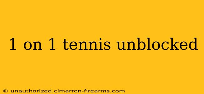 1 on 1 tennis unblocked