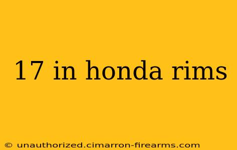 17 in honda rims