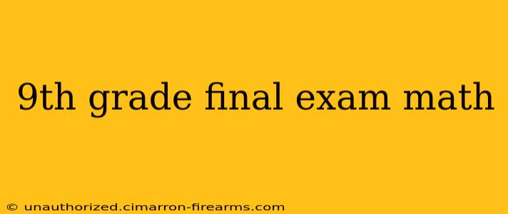 9th grade final exam math