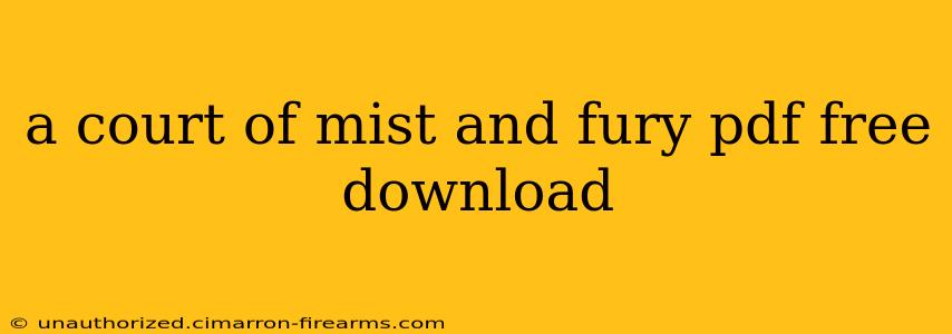 a court of mist and fury pdf free download