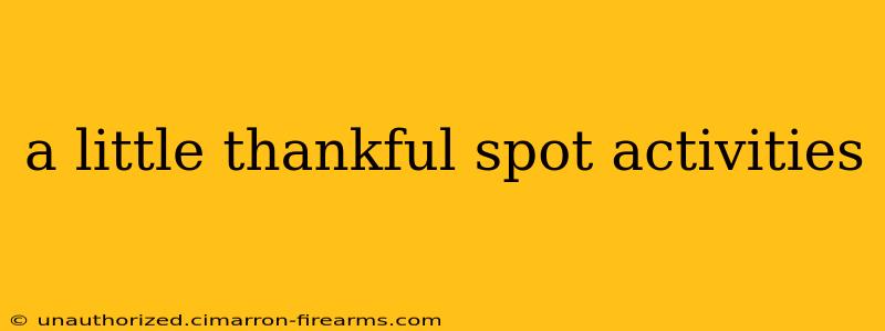 a little thankful spot activities