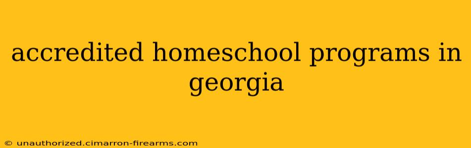 accredited homeschool programs in georgia