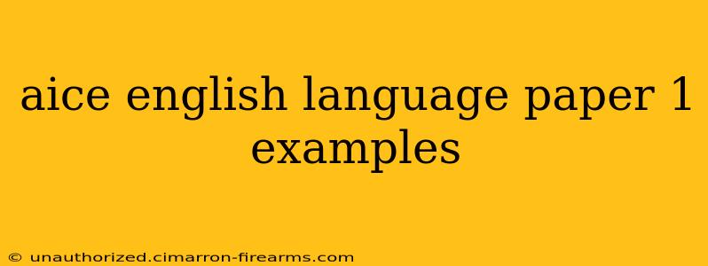 aice english language paper 1 examples