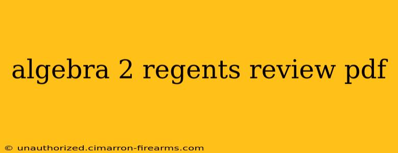 algebra 2 regents review pdf