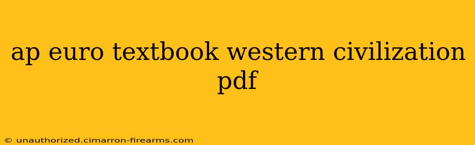 ap euro textbook western civilization pdf