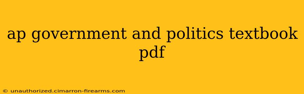 ap government and politics textbook pdf