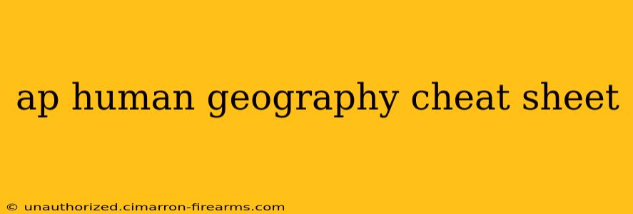 ap human geography cheat sheet