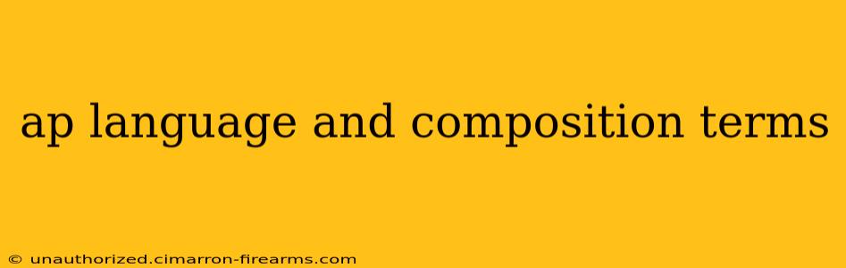 ap language and composition terms