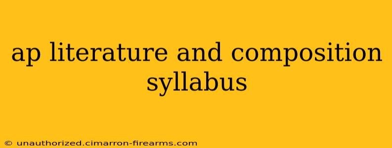 ap literature and composition syllabus