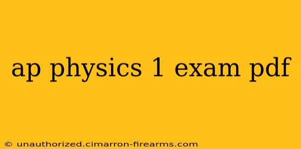 ap physics 1 exam pdf