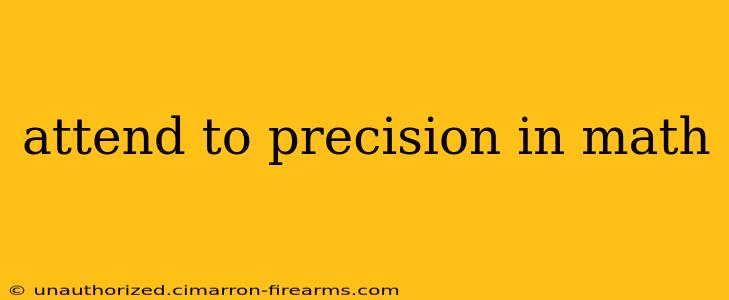 attend to precision in math