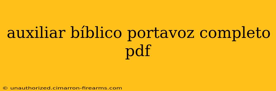 auxiliar bíblico portavoz completo pdf