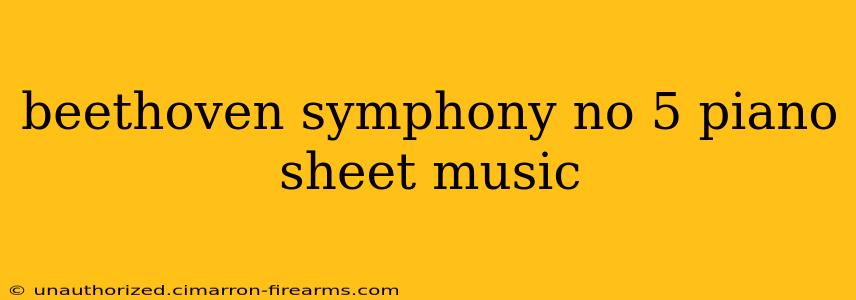 beethoven symphony no 5 piano sheet music