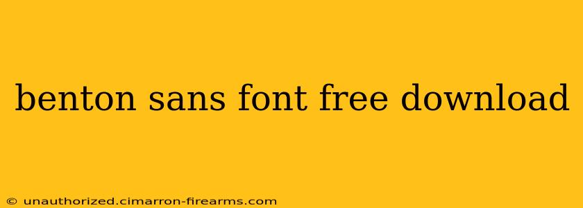 benton sans font free download