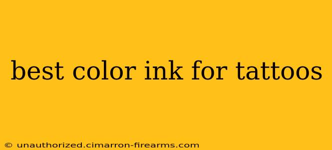 best color ink for tattoos