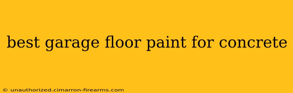 best garage floor paint for concrete