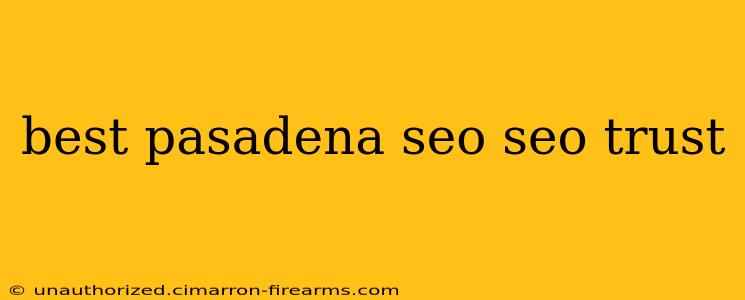 best pasadena seo seo trust