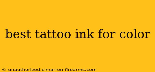 best tattoo ink for color