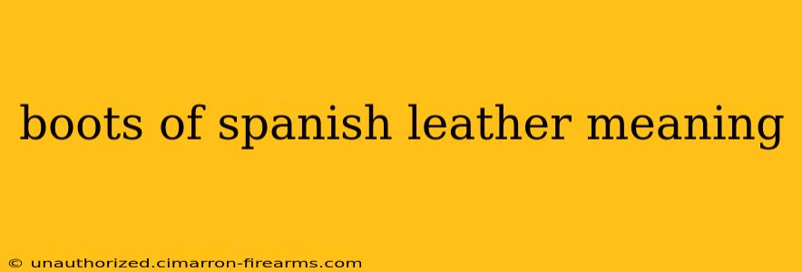 boots of spanish leather meaning