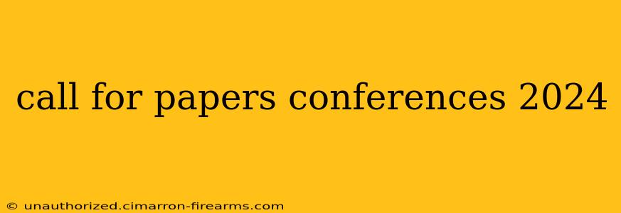 call for papers conferences 2024