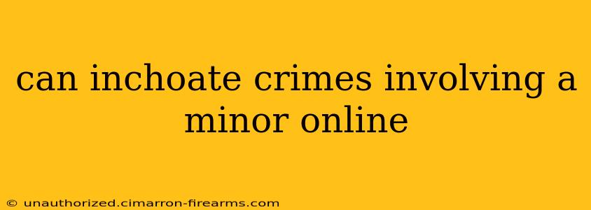 can inchoate crimes involving a minor online