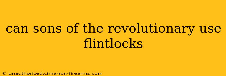 can sons of the revolutionary use flintlocks