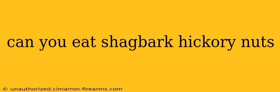 can you eat shagbark hickory nuts