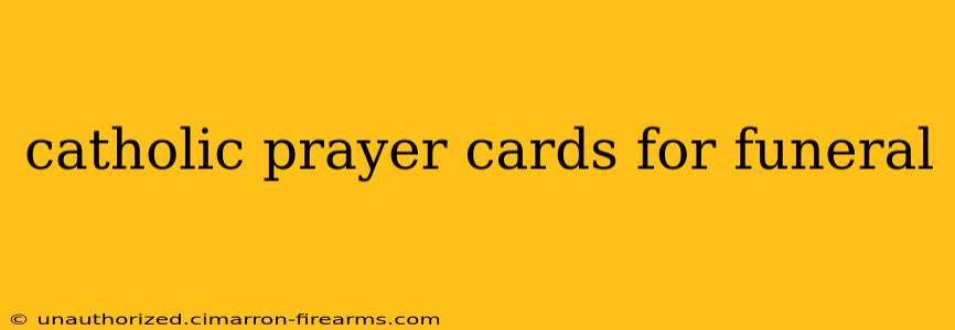 catholic prayer cards for funeral