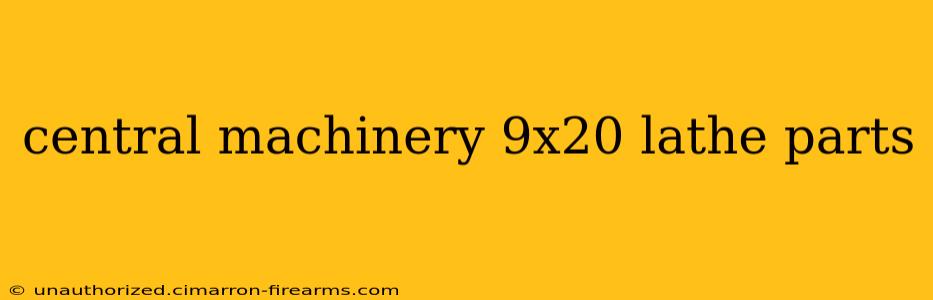 central machinery 9x20 lathe parts