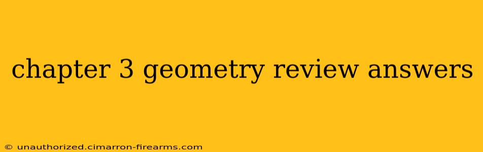 chapter 3 geometry review answers