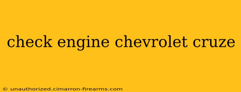 check engine chevrolet cruze