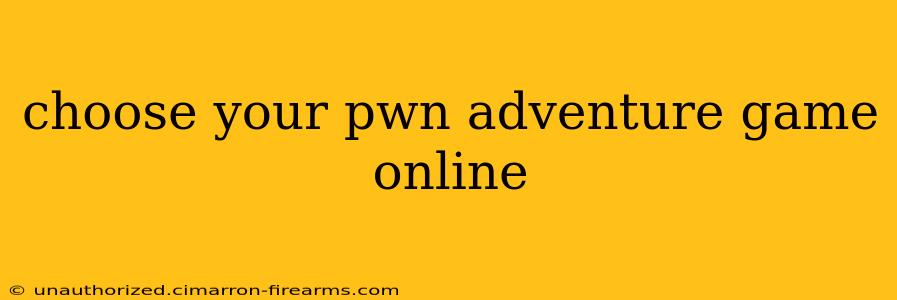 choose your pwn adventure game online