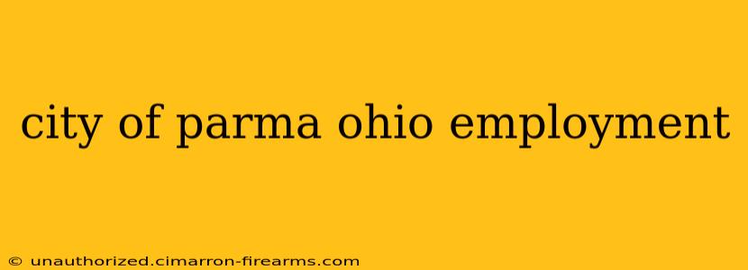 city of parma ohio employment