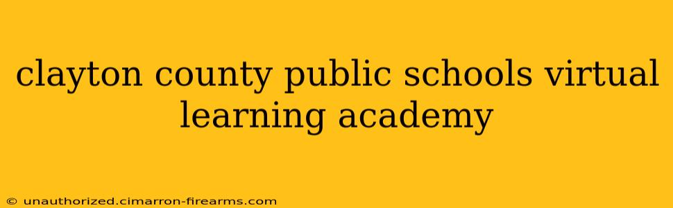 clayton county public schools virtual learning academy