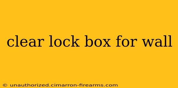 clear lock box for wall