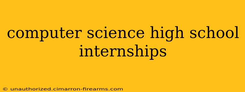 computer science high school internships