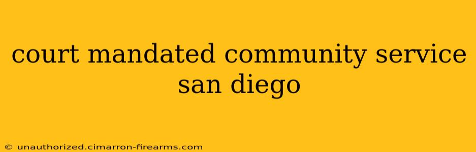 court mandated community service san diego