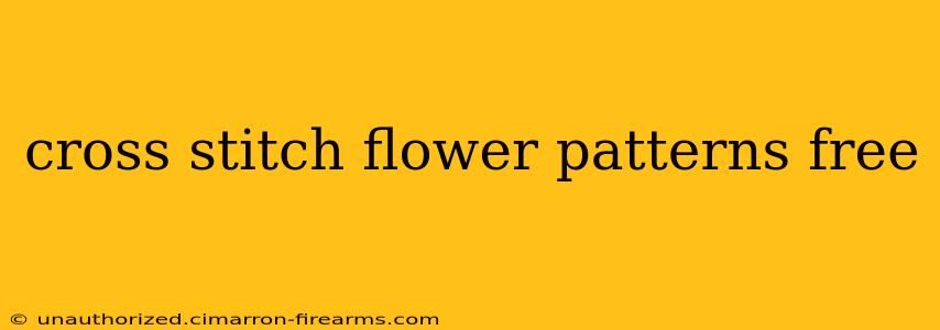 cross stitch flower patterns free