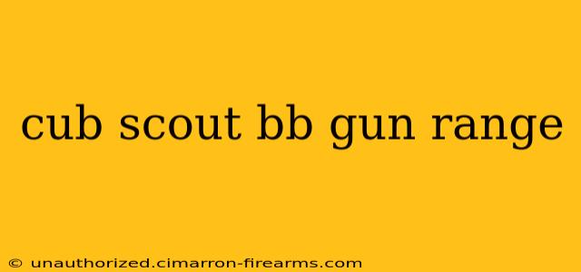 cub scout bb gun range