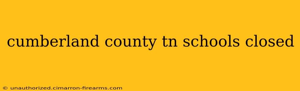 cumberland county tn schools closed