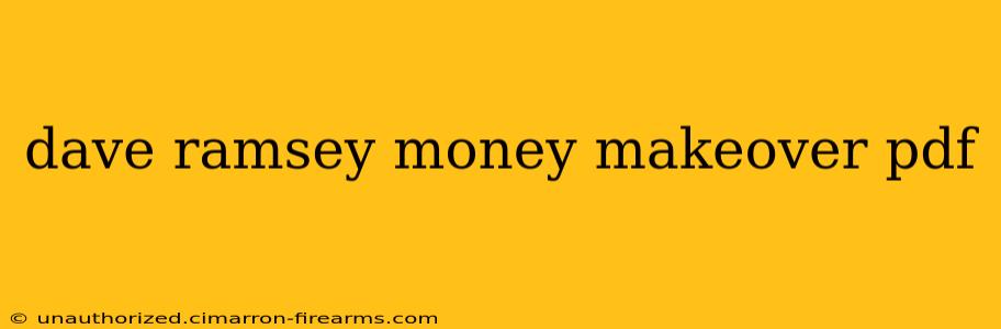 dave ramsey money makeover pdf