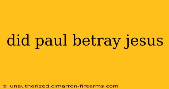 did paul betray jesus