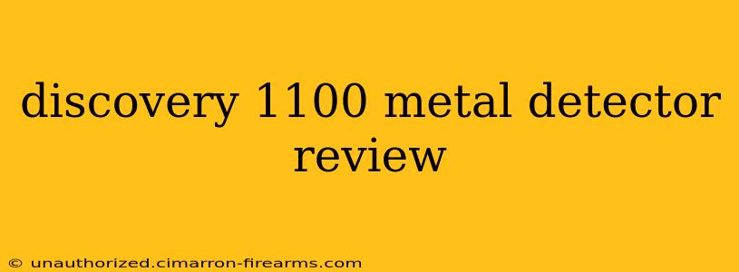 discovery 1100 metal detector review