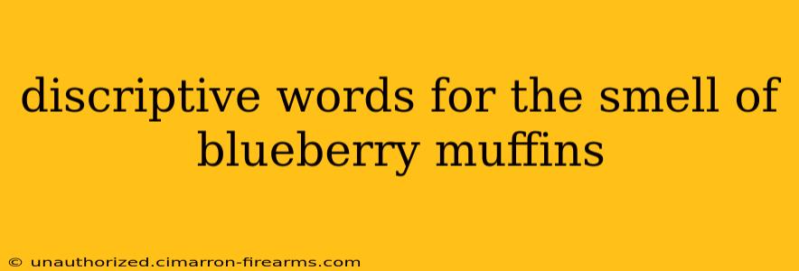 discriptive words for the smell of blueberry muffins