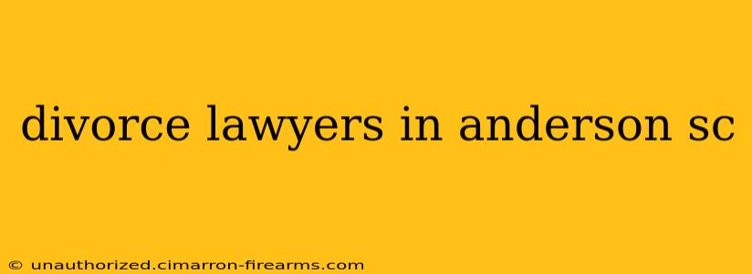 divorce lawyers in anderson sc