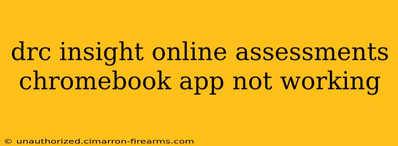 drc insight online assessments chromebook app not working