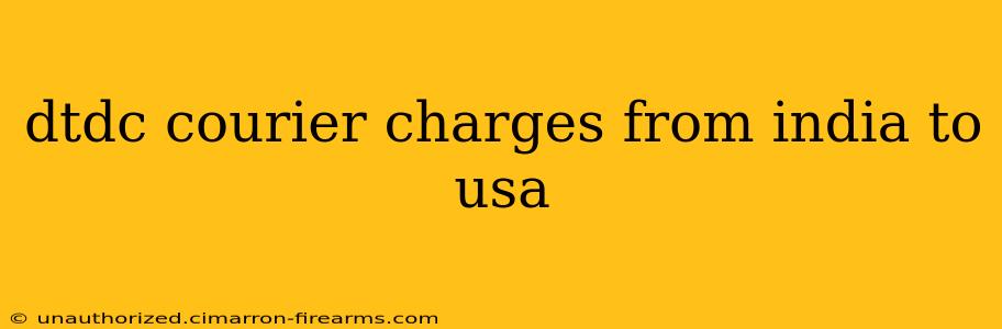 dtdc courier charges from india to usa