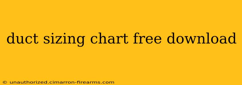 duct sizing chart free download