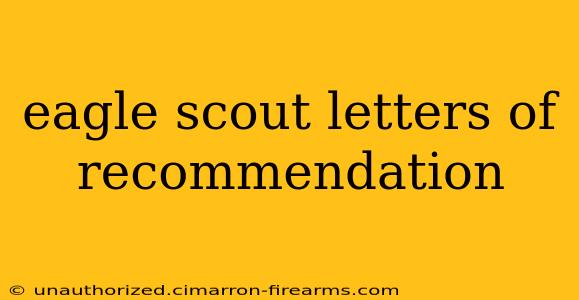 eagle scout letters of recommendation