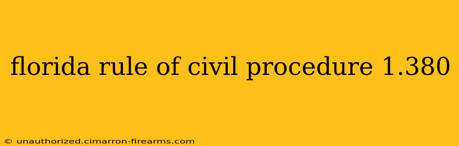 florida rule of civil procedure 1.380